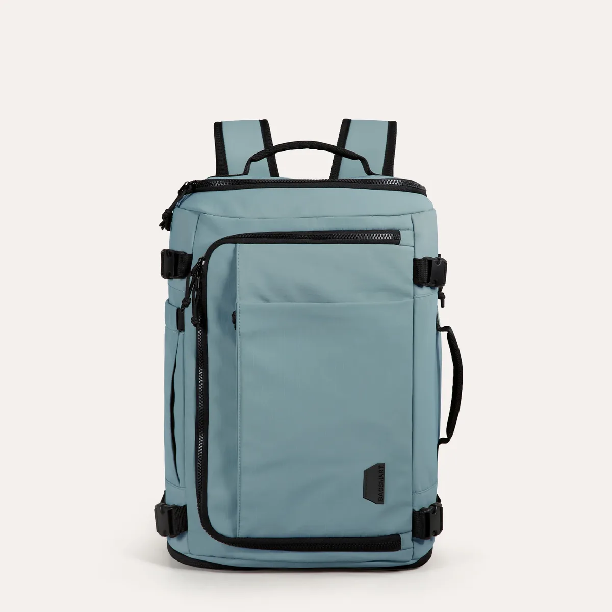 sac dos pvc beige clair poches multiples compression souple usage voyage sport ecole shopping antivol étanche
