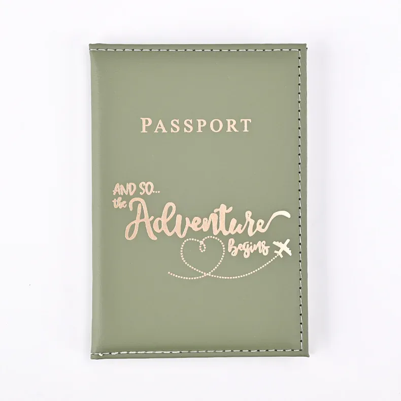 1 pièces sac de couverture de passeport pour femmes hommes pu leathaer mode voyage porte-passeport étui id nom cartes de visite pochette de protection