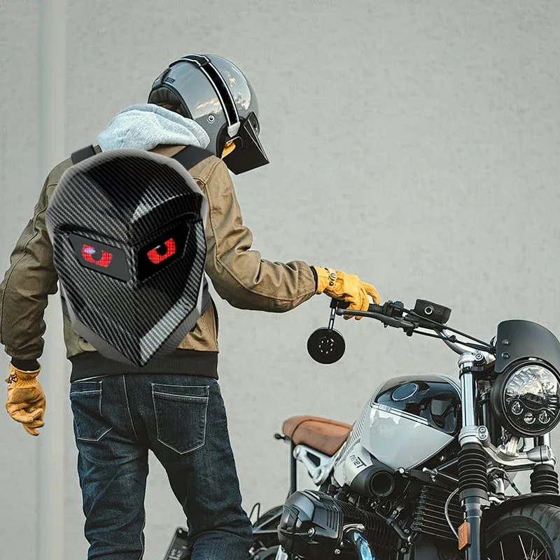 sac à dos led pour homme coque rigide led moto casque de cyclisme sac à dos pour femme voyage d'affaires sacs à dos d'ordinateur portable étanche