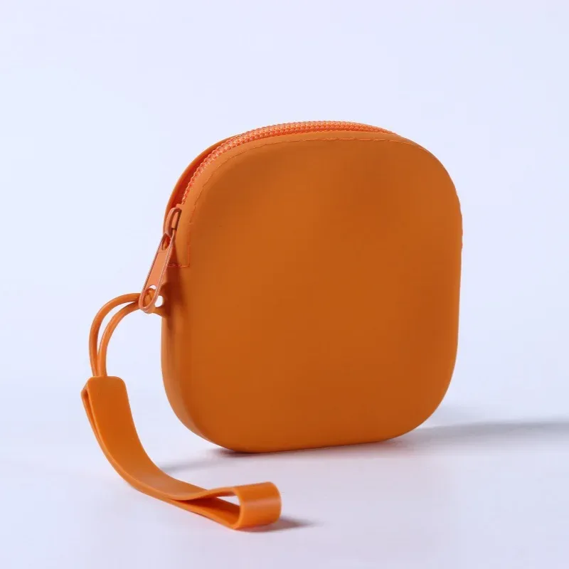 pochette de rangement en silicone, sac à cosmétiques à fermeture éclair, matériau en silicone souple, cadeau multicolore pour bricolage