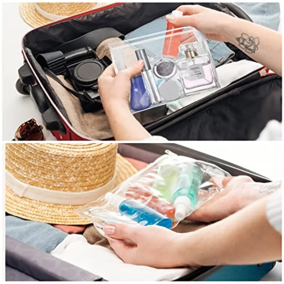 mini sac de maquillage transparent, petite pochette à fermeture éclair, organisateur de cosmétiques en plastique pour voyage, étanche pour articles de toilette, maillot de bain, bikini, 30 pièces