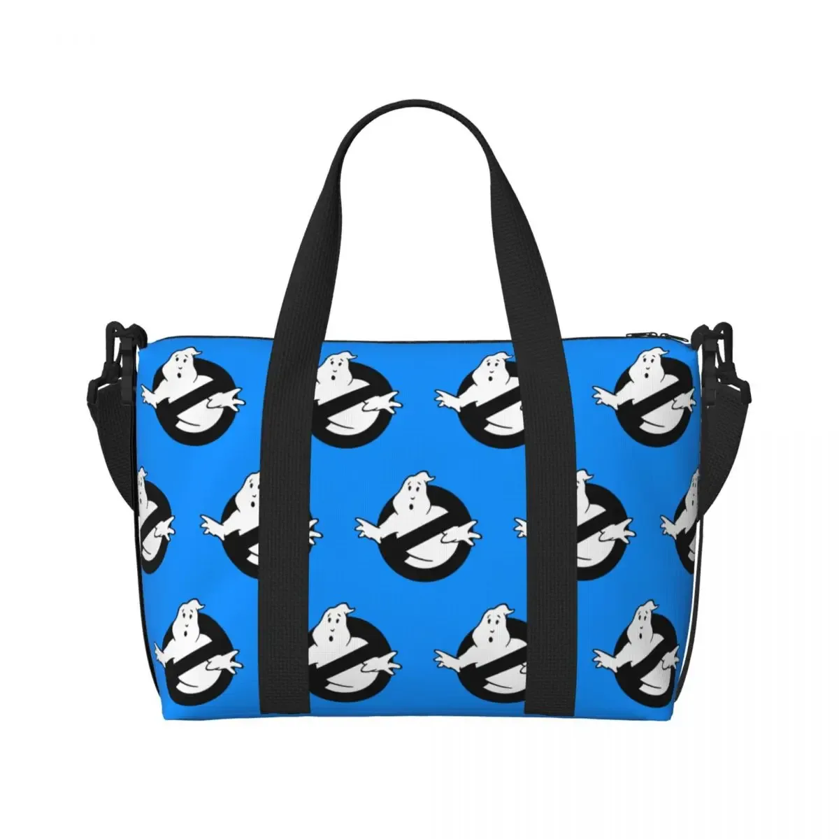 sac fourre-tout avec logo ghostbusters personnalisé pour femme, grande capacité, dessin animé, film de comédie, salle de sport, plage, sacs de voyage