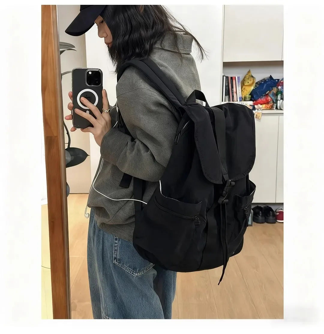 sac à dos léger en nylon pour femme, grande capacité, sac de voyage imperméable, sac d'école décontracté, sac à dos pour ordinateur portable, sac à dos de collège