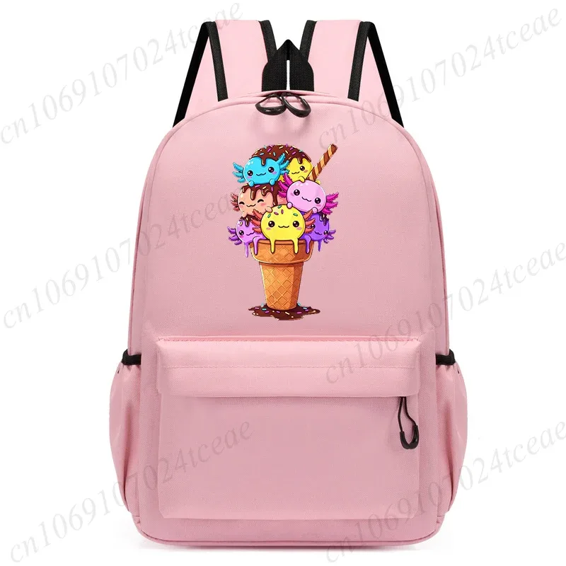 boba axolotl sacs kawaii enfants sac à dos enfants dessin animé maternelle sac d'école cartable retour à l'école bookbag mochila bookbag