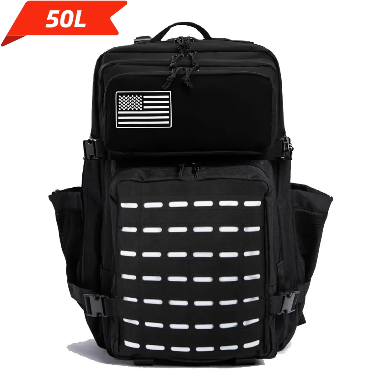 sac à dos dulbackpack pour homme, sac à dos de chasse molle, dean m, sac à dos de randonnée en plein air edc, sorcière, 2 porte-bouteilles, 25l, 50l
