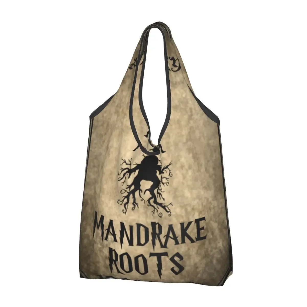 sac à provisions réutilisable personnalisé crow moon pour femme, sac fourre-tout portable, halloween, sorcière effrayant, sacs d'épicerie