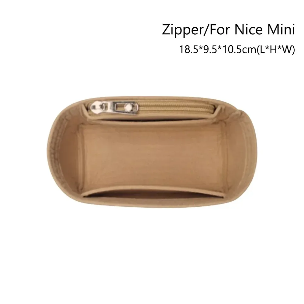 sac à main en feutre, sac d'insertion, organization de rangement, sac interne, support de sac, organisateur de sac portable pour lv nice nano/mini/bb/19/26