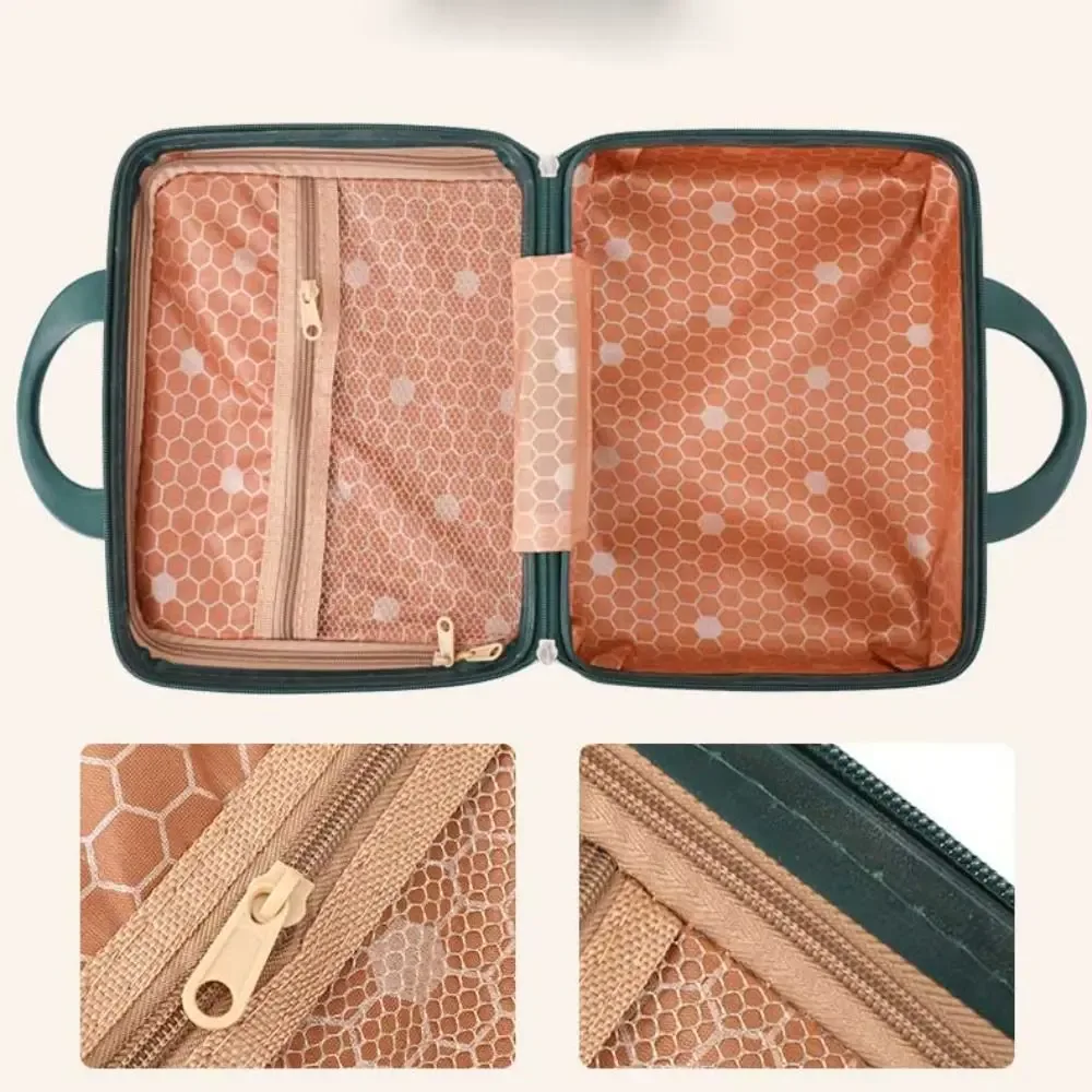 valise de voyage tendance 14 pouces, mini trousse de maquillage portable, organisateur de bagages, boîte à cosmétiques grande capacité, valise de cabine