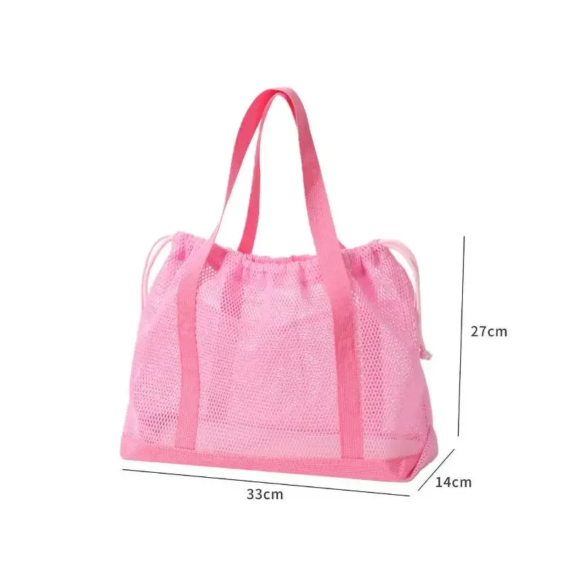 sac fourre-tout en maille avec cordon de serrage, respirant, à séchage rapide, grande capacité, sac à main portable pour la salle de sport, la natation, la plage, les sports, les escapades de week-end
