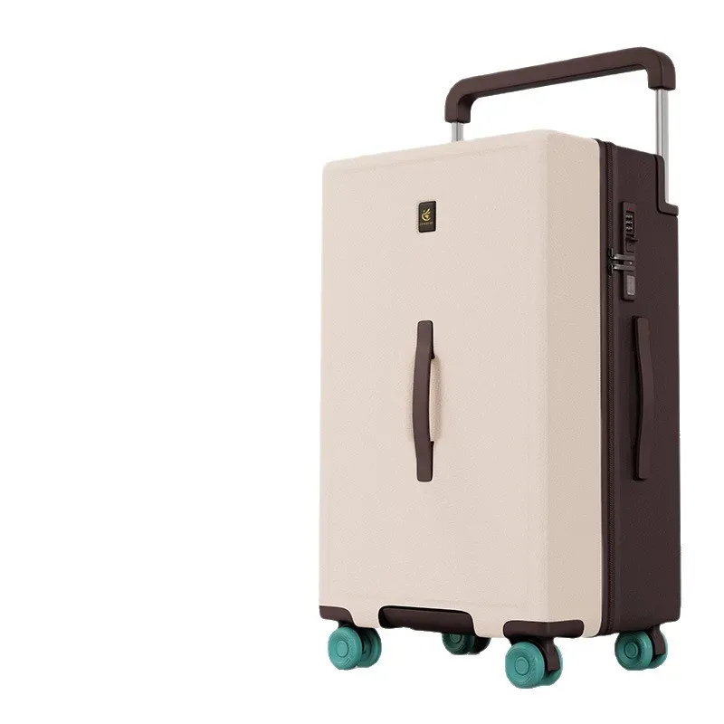 valise multifonctionnelle ko-ku avec porte-gobelet, 20-28 pouces, tige de serrage large, grande capacité, valise de voyage, fermeture éclair anti-explosion