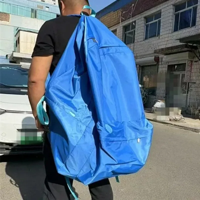 sac dos polyester violet vert bleu rouge jaune rose forme trapézoïdale poches latérales fermeture glissière usage voyage grande capacité