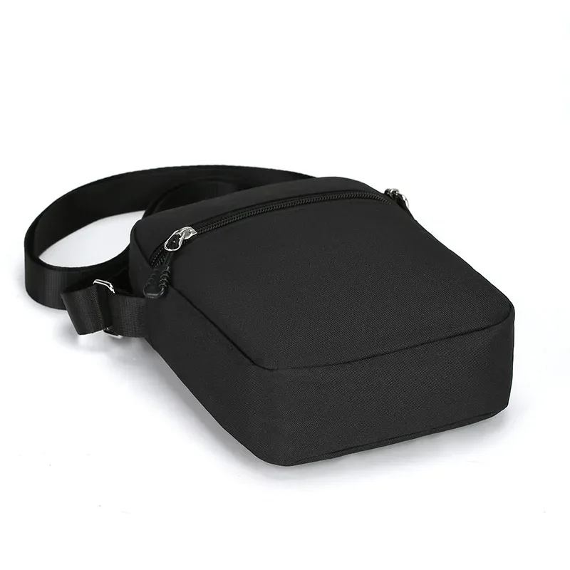 mini sac à bandoulière simple et décontracté pour hommes, petit sac à bandoulière en nylon pour hommes, sacoche noire oxford, sac à bandoulière latéral, sac de poitrine pour mari
