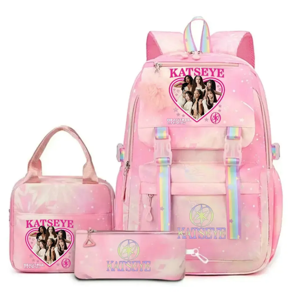 sac dos toile tissu doux motifs graphiques bandes arc ciel poignées rétractables sangles coussin air grande capacité unisexe voyage école