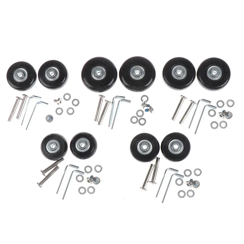 kit de réparation de pièces de valise, essieux de remplacement, roues de bagage de voyage silencieuses, roulettes, od 40-54mm, 1 jeu