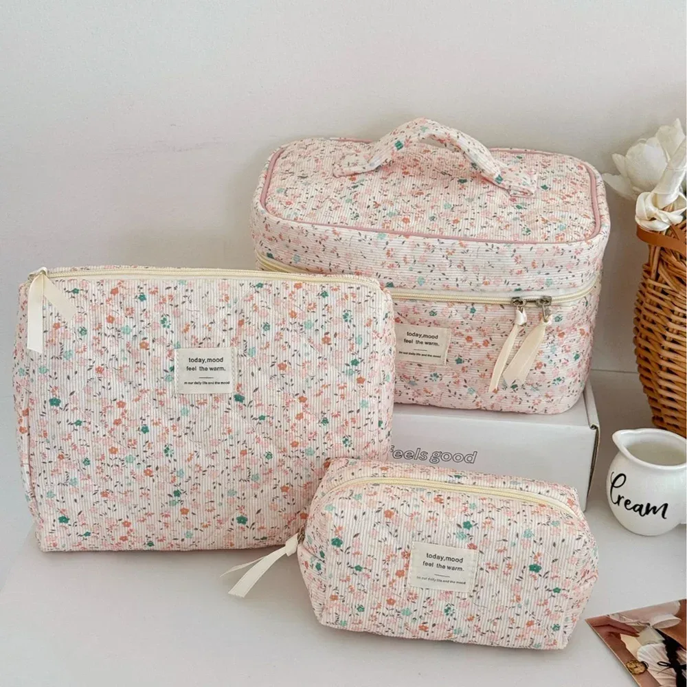 organisateur voyage polyester treillis diamant lavande relief boîte femmes maquillage compression sacs cosmétiques trousse toilette