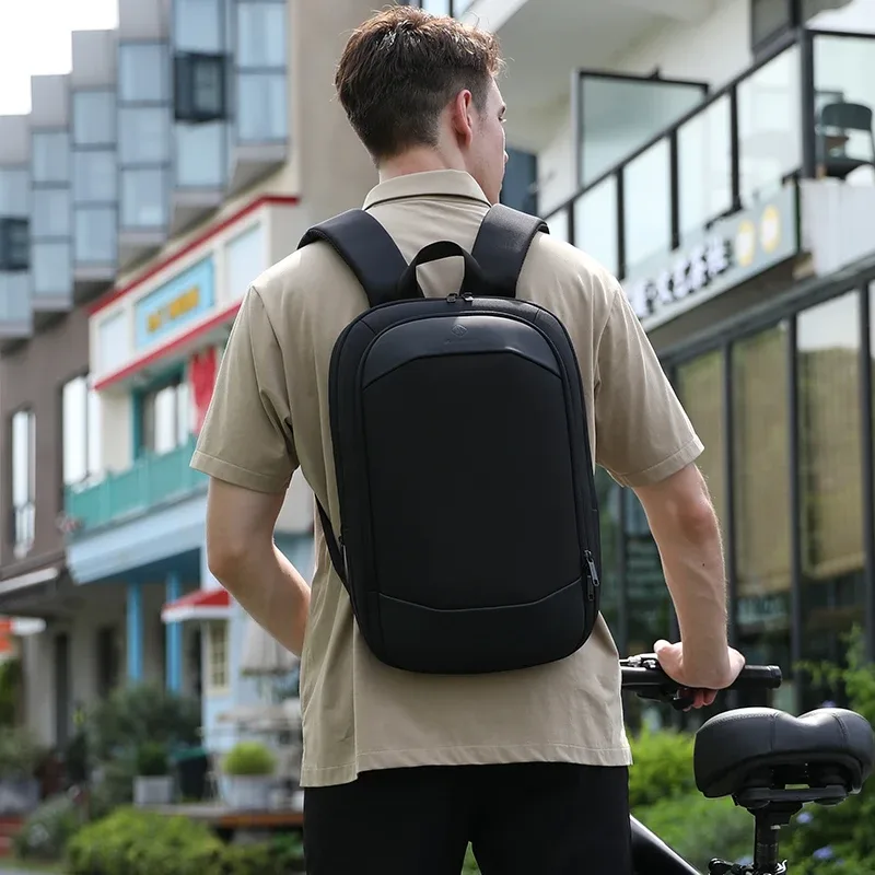 heroic knight – sac à dos de voyage extensible, fin, pour hommes d'affaires, sac pour ordinateur portable de 15.6 pouces, léger, simple, étanche, pour le bureau et l'université