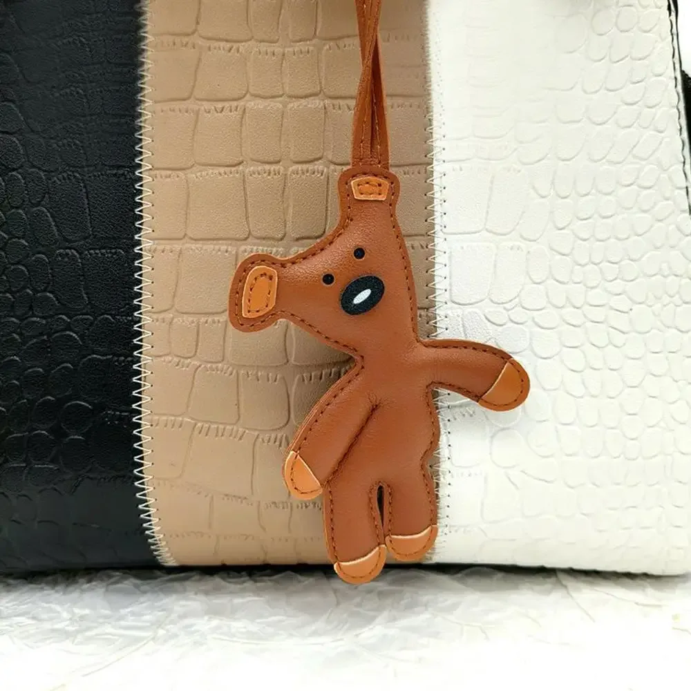 mini ours porte-clés en cuir pu animaux, ornement suspendu, sac à dos, breloque de sac à main, cadeau pour hommes et femmes, breloques de sac coréen y2k
