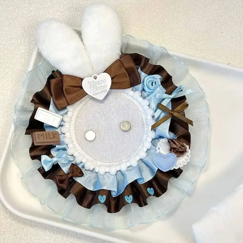 support de présentation pour badges anime et cartes photo, décoration pour sac ita, avec oreilles de lapin mignonnes, organisateur de cartes photo, accessoire de panneau d'insertion pour sac ita