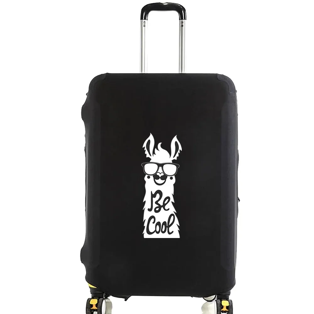 juste de bagage unisexe avec motif de série d'images blanches, sacs à poussière élastiques, valise à roulettes, étui à la mode, accessoires de voyage, 18 "-28"