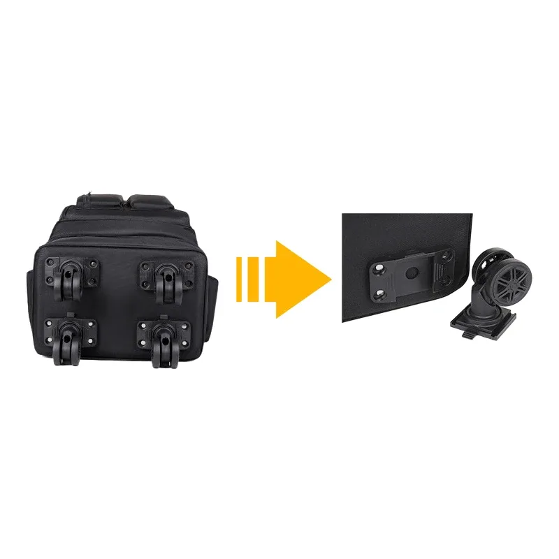 sac à dos de voyage d'affaires multifonctionnel avec roues pivotantes, sac à dos pour ordinateur portable durable et étanche de grande capacité pour court voyage