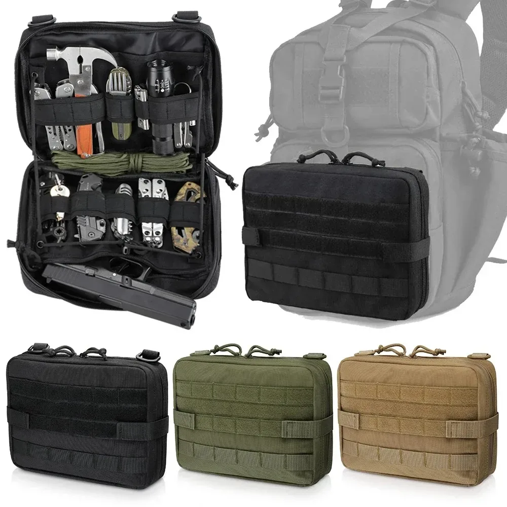 sac de gestion multifonction tactique molle, kit médical edc, accessoire pour petit équipement, organisateur d'outils pour la randonnée, la chasse, la pêche