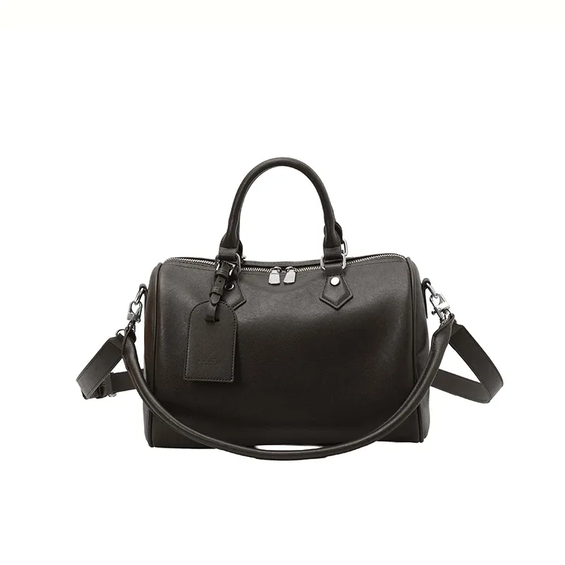 sacs boston pour femmes au design classique et tendance, sac à bandoulière en cuir pu de haute qualité, sac bowling polyvalent pour les trajets quotidiens