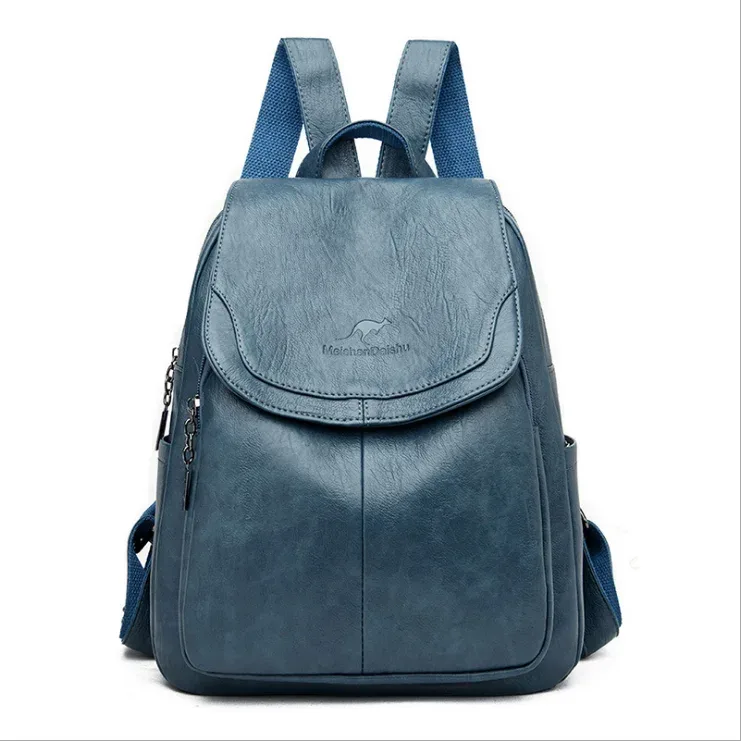 sac à dos vintage en cuir souple pour femmes, 9 couleurs, sac à bandoulière décontracté pour voyage, sacs d'école pour femmes, sac à dos pour dames.