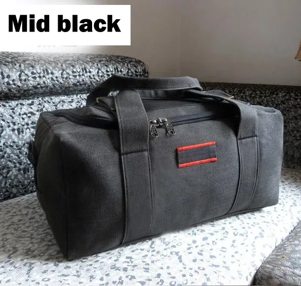 sac voyage toile vert accents noirs rouges polyvalent grande taille poignée sangle transport étanche