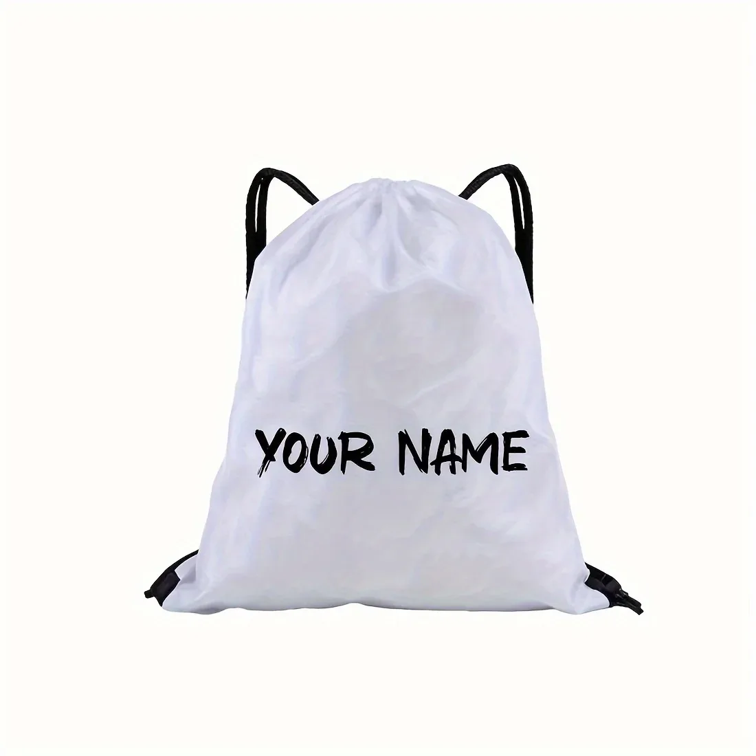 sac à dos personnalisé avec cordon de serrage, 1 pièce, nom/texte personnalisé créatif, sac de rangement durable avec cordon de serrage