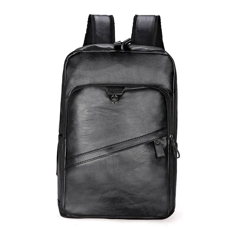 hommes sac à dos en cuir pu sac à dos grands sacs à dos d'ordinateur portable mâle mochilas cartable décontracté pour adolescents garçons sac à dos de haute qualité