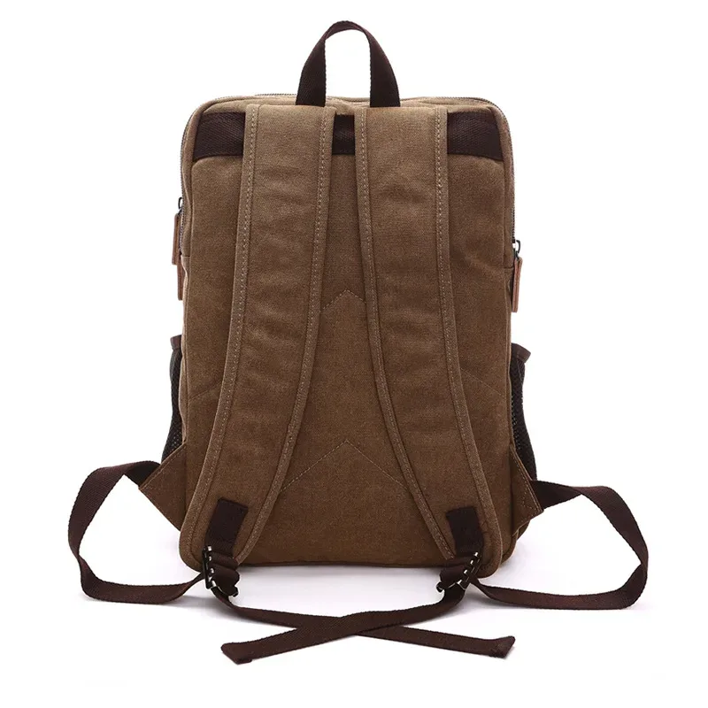 sac à dos vintage en toile pour homme, grand format, compatible avec la plupart des ordinateurs portables de 15,6 pouces, sac d'école, sac de randonnée, sac de voyage