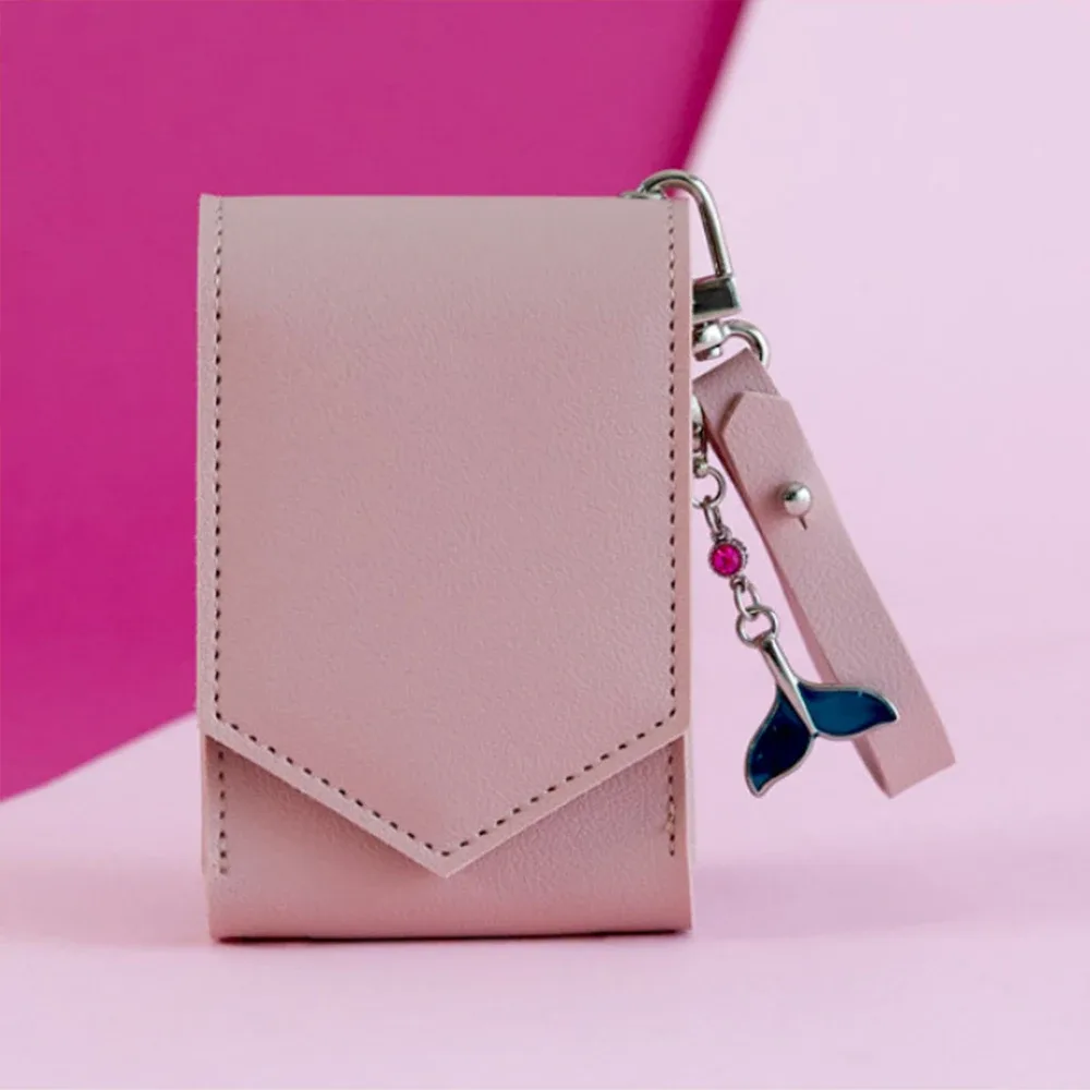étui à rouge à lèvres en cuir personnalisé avec miroir, boîte en cuir pu pour échantillons de parfum, sac cosmétique
