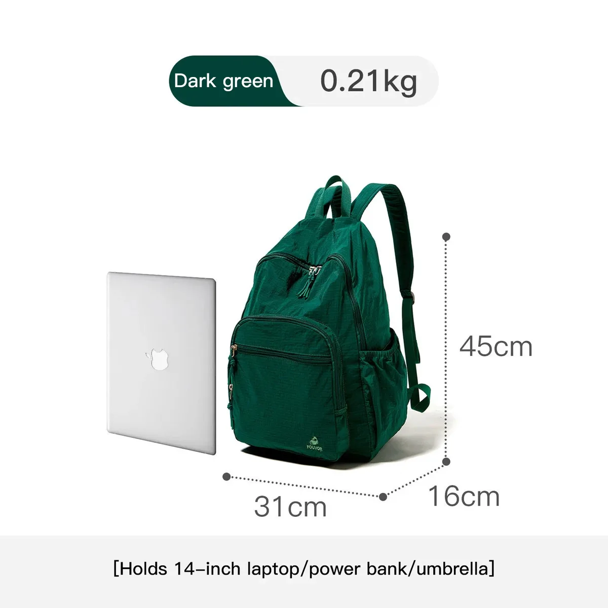 sac à dos pliable grande capacité pour femme fouvor 2026, léger, tendance, pour voyage en extérieur, randonnée, sac à dos décontracté 3059-13