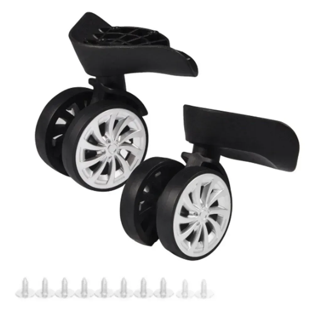 roue pivotante plastique rose rotation 360 degres remplacement accessoire bagage maniabilite facile usage voyage