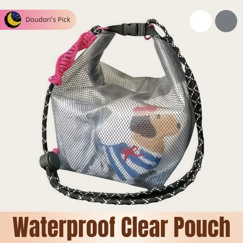Sac de voyage unisexe d'été NOUVEAU pour l'extérieur, grande capacité, pratique, transparent, en plastique, étanche, portable, à bandoulière, pour la plage