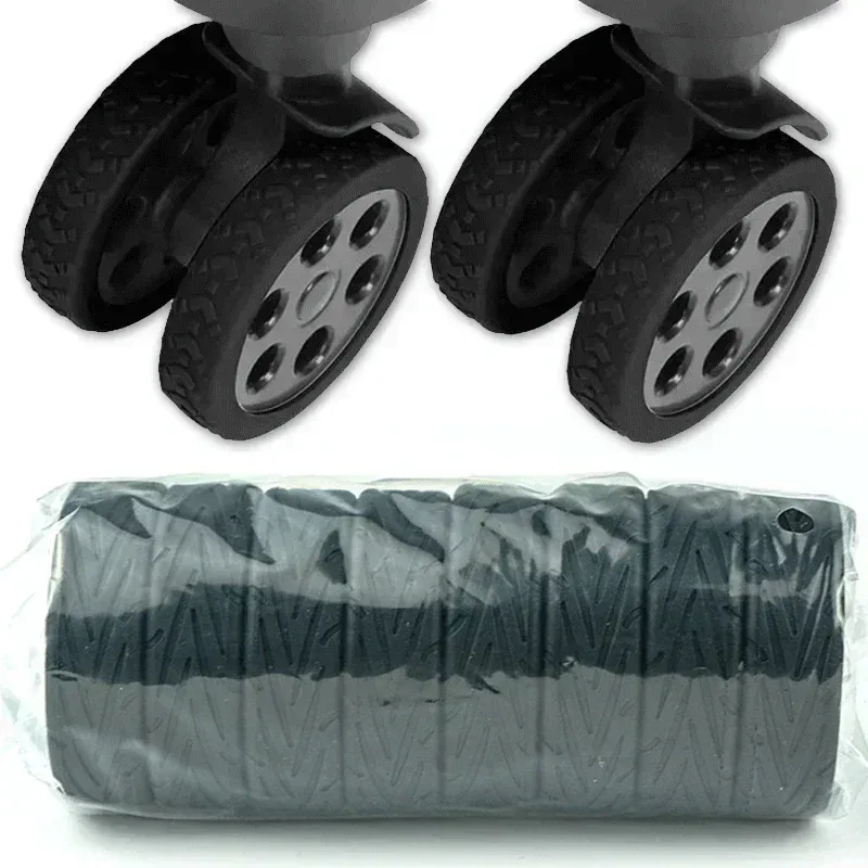 protège-roues en silicone pour valise, housse de protection silencieuse pour roulettes de chariot, accessoires de valise