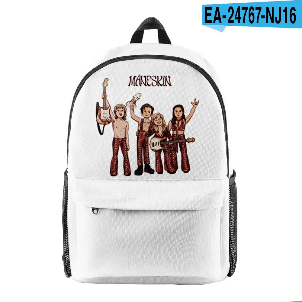 nouveauté de luxe cool classique maneskin élève bookbag sacs à dos pour ordinateur portable impression 3d oxford imperméable garçons/filles sacs à dos de voyage