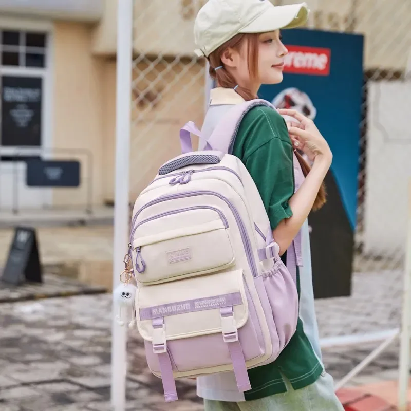 grande capacité collège étudiant sac à dos filles sacs d'école enfants cartable école primaire sac à dos voyage étudiant livre sac