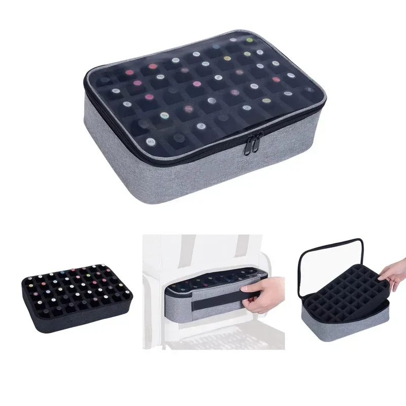 sac cosmétique de stockage de vernis à ongles coloré portable de grande capacité 40 bouteilles