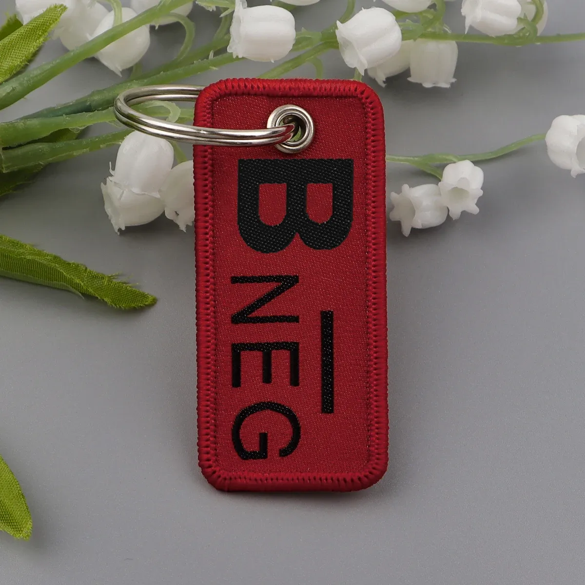 cadenas polyester serrure tsa groupe sanguin brodé rouge lettres urgences médicales sac dos bagages voyage