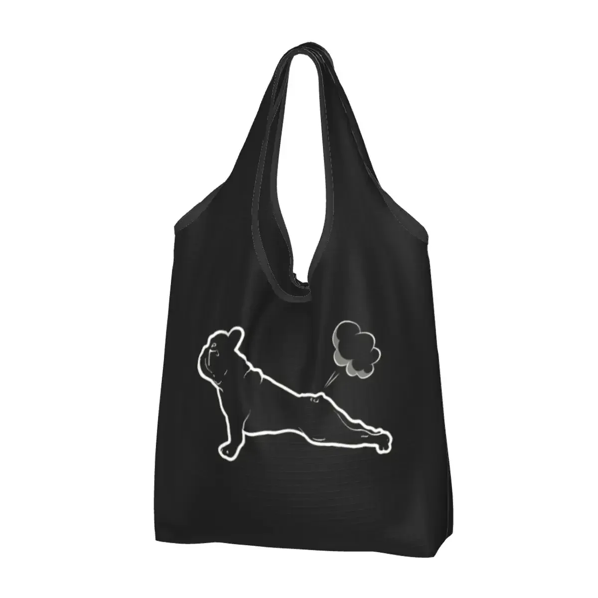 sac à provisions portable pop art pour femme, style bungalow, bouledogue français, sac fourre-tout pour chien, cadeau pour animal de compagnie, sacs d'épicerie