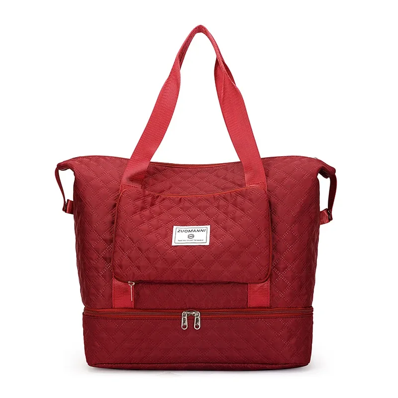 sac de voyage de grande capacité pour femmes, léger, motif argyle, sac de nuit pour week-end, sac de rangement épais pour salle de sport
