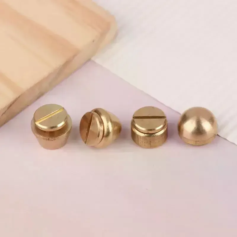 ensemble de rivets et vis en laiton de qualité, 5 pièces, bricolage, décor de sac en cuir, accessoires de rivets inférieurs de valise
