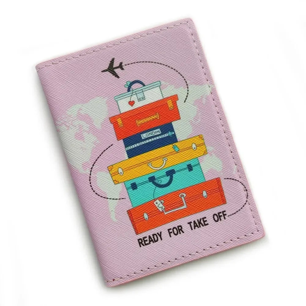 porte-passeport en cuir pu, étui pour passeport, porte-documents de voyage, portefeuille pour carte d'identité pour femmes