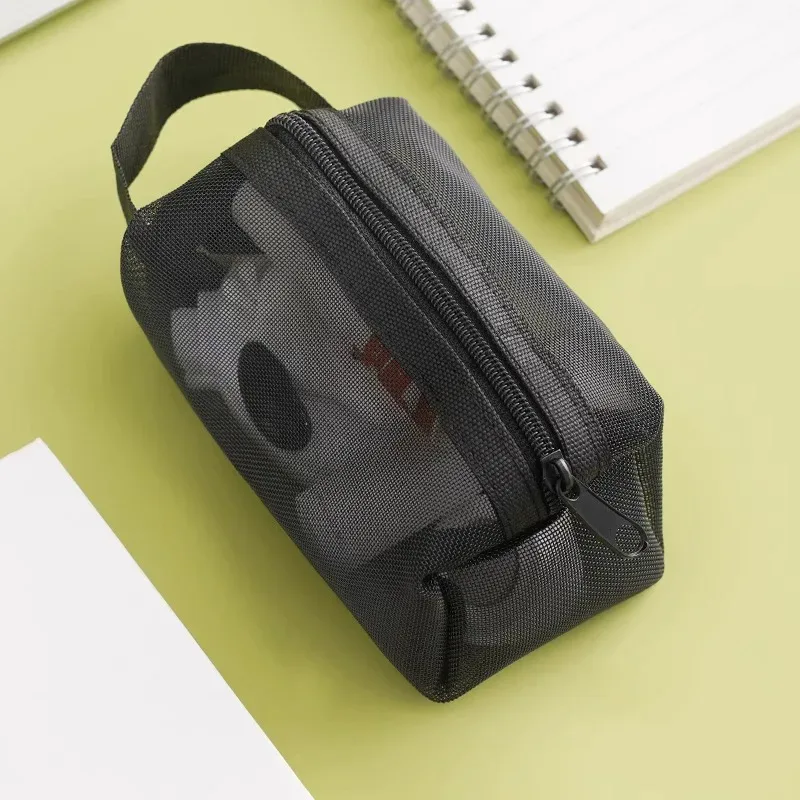 mini sacs cosmétiques en nylon transparent, jolies petites trousses de maquillage pour femmes, pochettes pour rouge à lèvres, organiseur pour câbles, clés, écouteurs