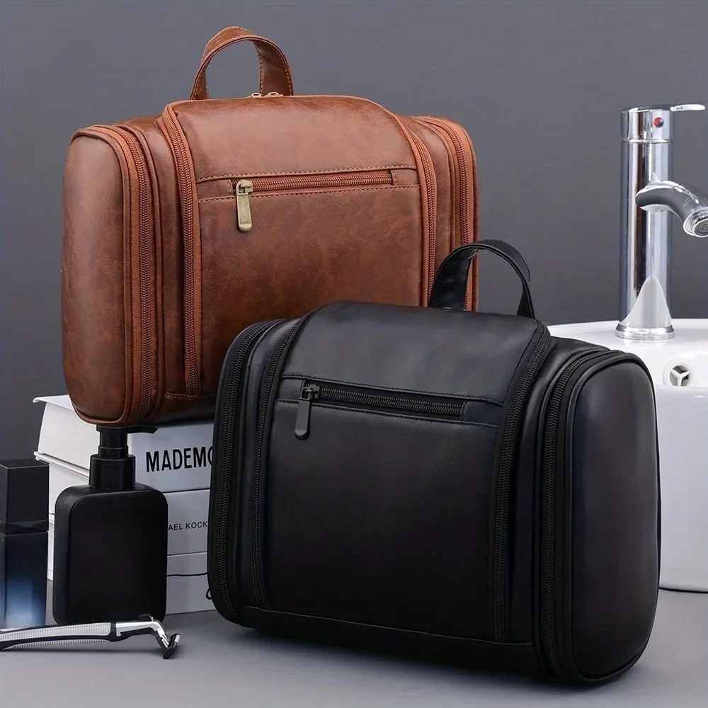 trousse de toilette de voyage unisexe grande capacité avec crochet, sac de rangement multi-compartiments, idéal pour les sorties quotidiennes, cadeau parfait pour hommes et femmes