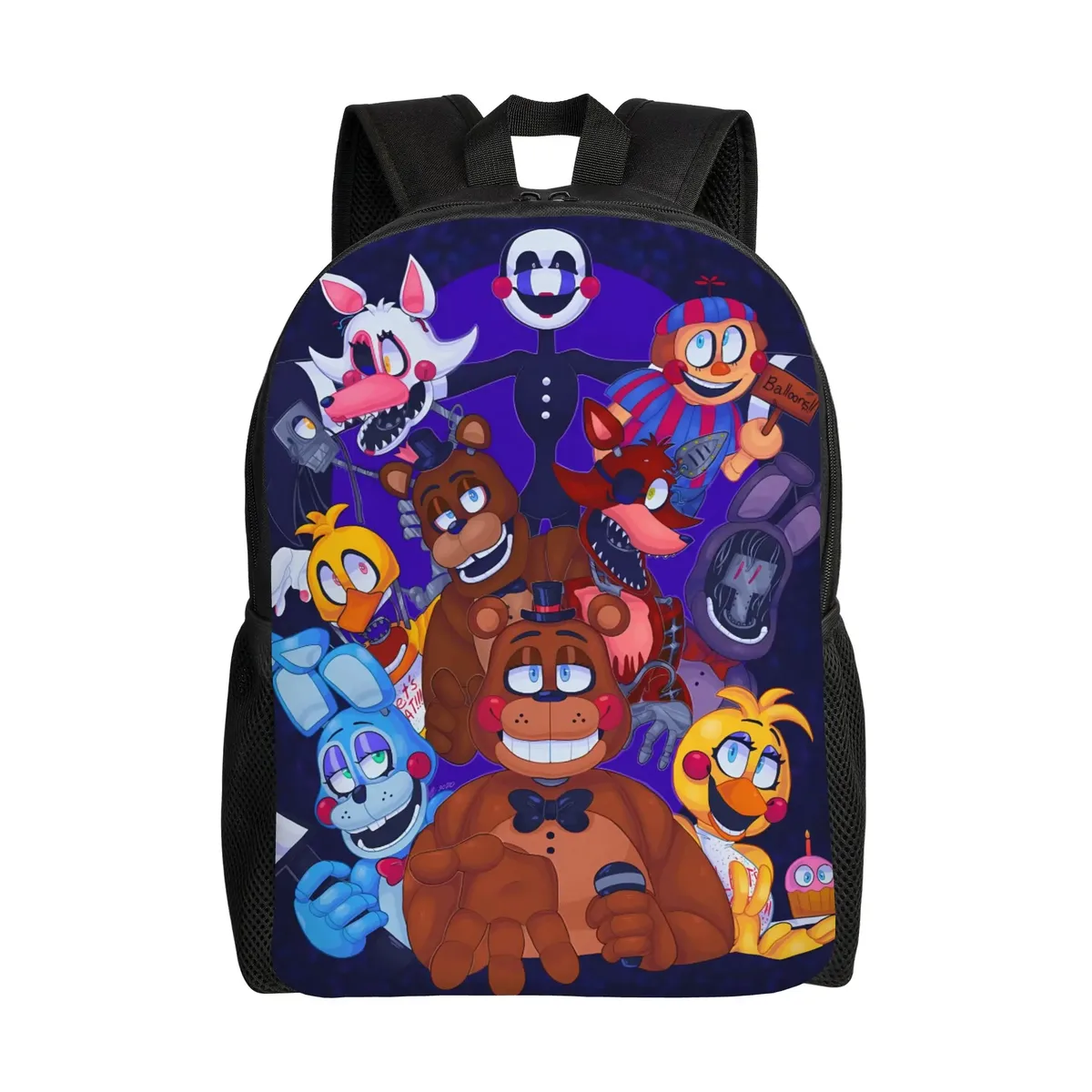 sac à dos fnaf horror game pour hommes, grands sacs à dos en polyester, sacs décontractés pour lycée, sac à dos de voyage personnalisé