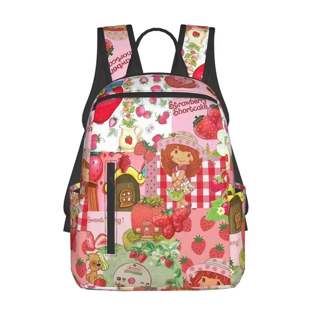 sac à dos d'étudiant like strawberry shortcake, sac d'école, sac à dos de randonnée, sac de voyage pour hommes et femmes, sac à dos tendance, sacs à bandoulière