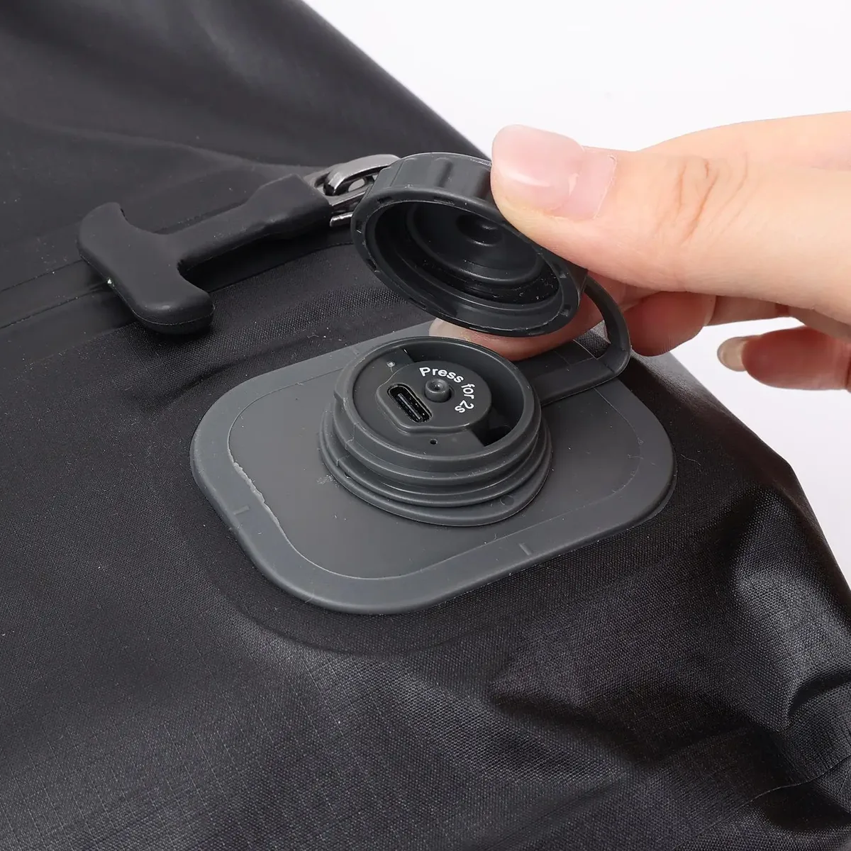 organisateur voyage nylon rose lignes verticales motif gris sac compression anti fuite durabilité camping affaires déménagement rangement vêtements literie