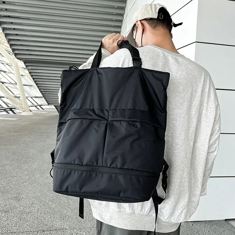 femmes et hommes sac à dos grande capacité unisexe sacs à dos en nylon sac de sport étanche tendance sacs d'école portable loisirs voyage sac à main